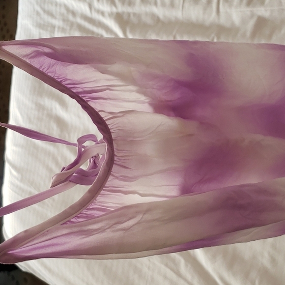 Xhilaration Purple & White Tie Dyed Strappy Halter Swimsuit Cover-up Size S - Picture 7 of 8